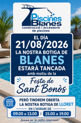 AVIS FESTIVITAT DE SANT BONÒS A BLANES!!!