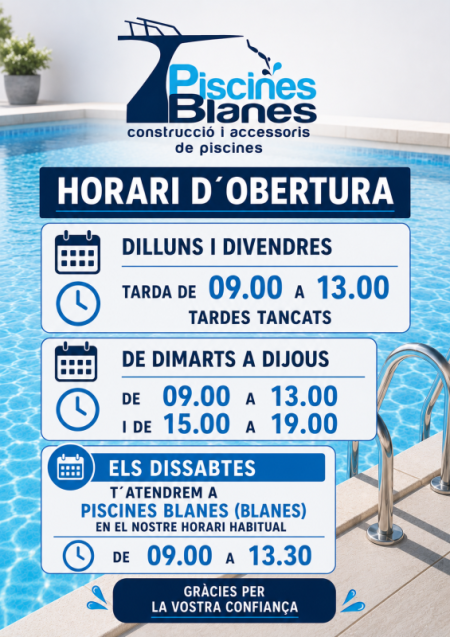 HORARI ESTIU 2026 BOTIGA LLORET