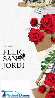 PISCINAS BLANES LES DESEA UN FELIZ SANT JORDI