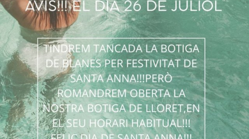 FESTIVIDAD DE SANTA ANNA BLANES!!!