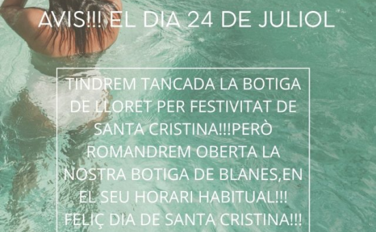 FESTIVITAT DE SANTA CRISTINA A LLORET!!!