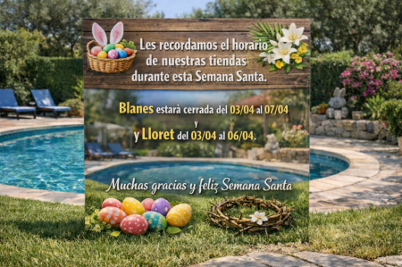 HORARI D´APERTURA DE LES NOSTRES BOTIGUES,PER SETMANA SANTA!!!