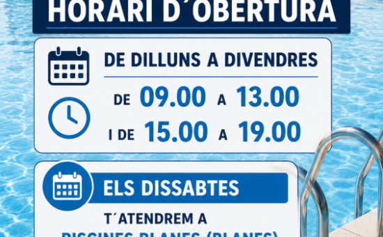 NOU HORARI BOTIGA LLORET!!!