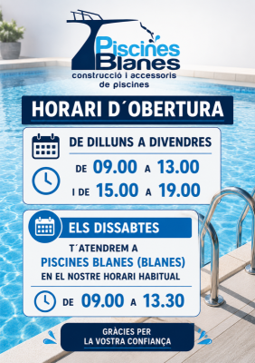 NOU HORARI BOTIGA LLORET!!!