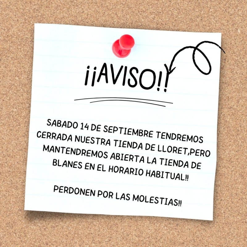 AVIS PER EL NOSTRES CLIENTS!!